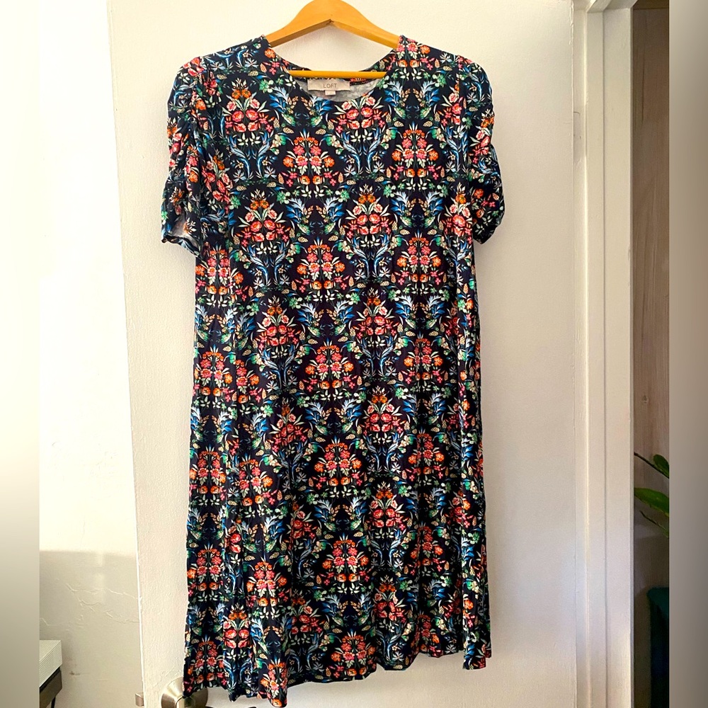 Loft Floral Knit Dress